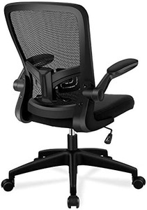 lot 49938 image: Office Chair, FelixKing Ergonomic Desk Chair with Adjustable Height and Lumbar Support Swivel Lumbar Support Desk Computer Chair with Flip up Armrests, Black