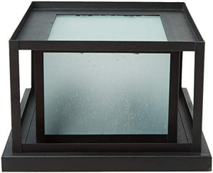 lot 49953 image: Sea Gull Lighting 79039-12 Hunnington Outdoor Ceiling Flush Mount Outside Fixture, Two - Light, Black Finish