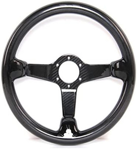 lot 49967 image: Hiwowsport Carbon Fiber Racing Steering Wheel