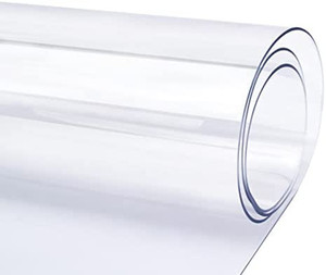 lot 49986 image: HELLOCUBE 1.5mm Thick Clear Desk Cover, PVC Clear Desk Protector Pad Mat Rectangular Heavy Duty Desk Top Cover Clear Table Cover Protector for Dining Table, End Table, Office Desk  (24 x 36 inch)