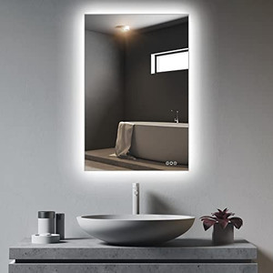 lot 49988 image: Firmranch LED Backlit Anti-Fog Mirror with Lights (HorizontalVertical) Untested (24 x 36)  (SOLD AS IS)