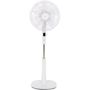lot 51187 image: Amazon Basics Oscillating Dual Blade Standing Pedestal Fan with Remote - Quiet DC Motor, 16-Inch (B07BNK6T5Q)