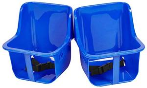 lot 51242 image: Factory Direct Partners-10353 Interactive Childrens Table Replacement Kit - 2 Toddler Bucket Seats and 2 Safety Straps for Baby Activity Table, Blue  (4-Piece Set)