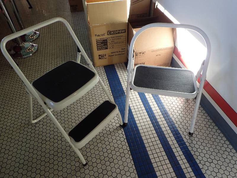 lot 1876 image: (2) Costco Step Laders