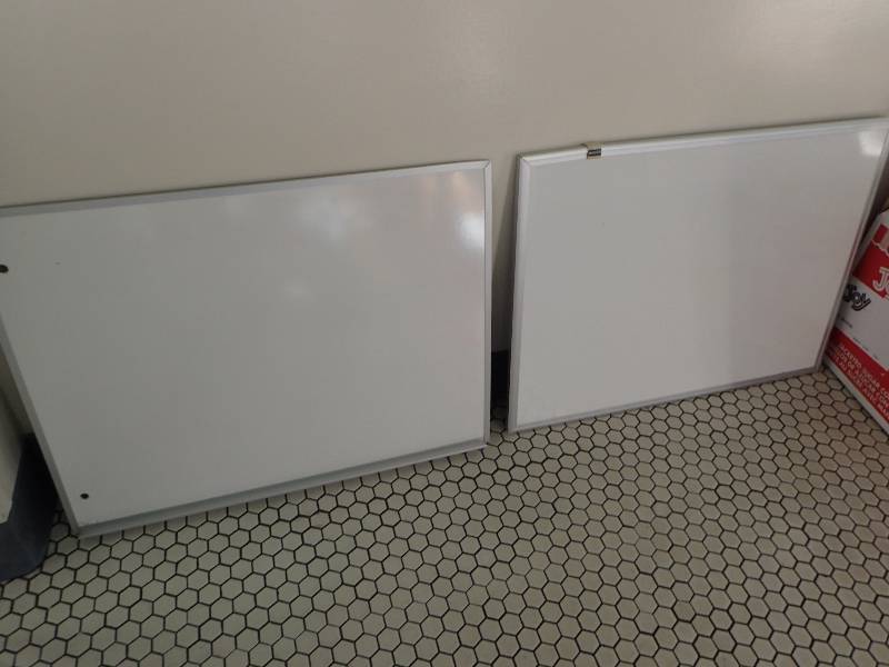 lot 1879 image: (2) White Dry Erase Board