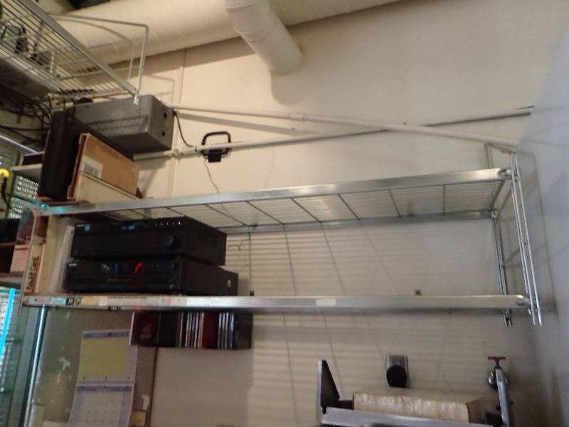lot 1960 image: Heavy Duty 2 Tier Wall Mounted Storage Shelves