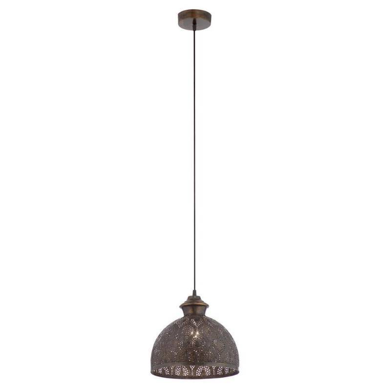 lot 26867 image: River of Goods Anthea 11 in. 1-Light Metal Pendant Lamp with Antique Bronze Bowl Shade