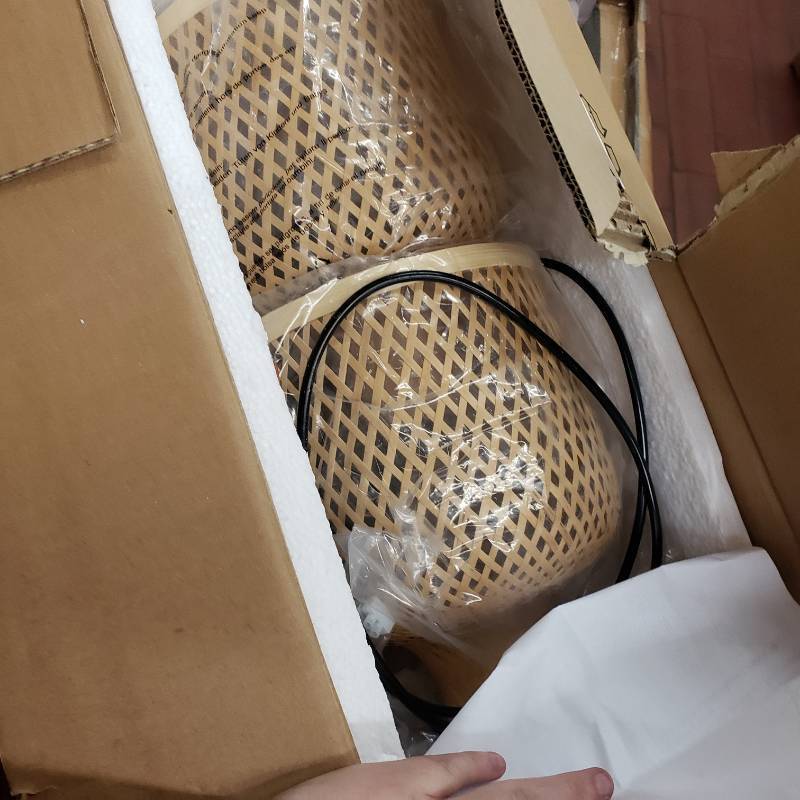 lot 75053 image: Hanging Woven Ceiling Lights