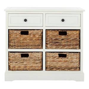 lot 74444 image: Safavieh Herman Storage Unit with Wicker Baskets