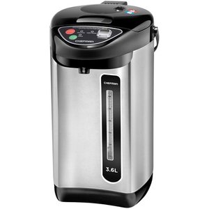 lot 74455 image: Chefman Electric Hot Water Pot Urn wAuto & Manual Dispense Buttons, Safety Lock, Instant Heating for Coffee & Tea, Auto-Shutoff & Boil Dry Protection, Insulated Stainless Steel, 3.6L3.8 Qt20 Cups