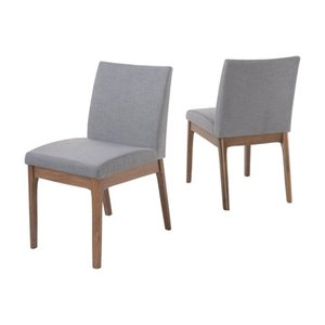 lot 74461 image: Kwame Mid-century Fabric Dining Chair by Christopher Knight Home (Set of 2)- Retail$187.49
