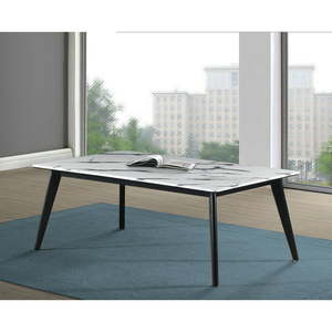 lot 74478 image: Rectangle Faux Marble Top Coffee Table Black and White