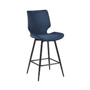 lot 74464 image: Madison Park Whelington Swivel Counter Stool, Blue