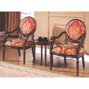 lot 74487 image: Best Master Furniture 3 Piece Traditional Seating Set 2 Accent Chairs and End Table