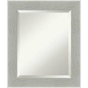 lot 74508 image: Glam Linen Gray Bathroom Vanity Wall Mirror