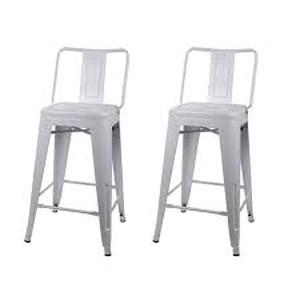 lot 74513 image: Design Group Specialty Imports 24 In. White Stool Set of 3