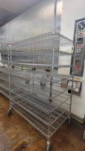 lot 10125 image: NSF 8-Tier Stainless Steel Rolling Rack