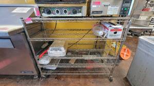 lot 10387 image: 5-Tier Metal Shelf on Wheels