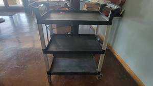 lot 10396 image: 3-Tier Qualite Plastic Cart W Handles
