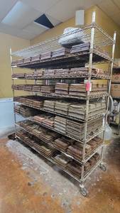 lot 10434 image: 8-Tier Stainless Steel Shelf On Wheels
