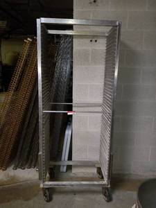 lot 15280 image: Aluminum Sheet Pan Rack on Casters