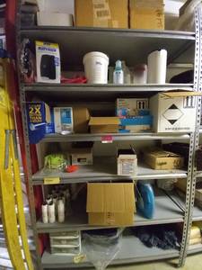 lot 15321 image: Metal Self with 6 adjustable Shelves&nbsp