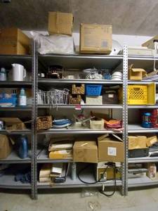 lot 15323 image: 6-Tier Metal Rack W Contents