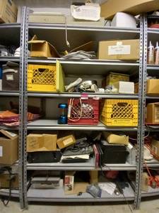 lot 15324 image: 6-Tier Metal Rack W Contents