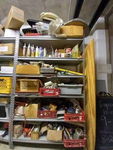 lot 15325 image: 6-Tier Metal Rack W Contents