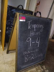 lot 15326 image: Chalkboard Double-sided Signs