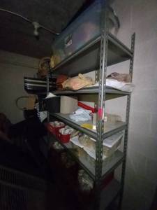 lot 15340 image: 6-Tier Metal Rack W Contents&nbsp