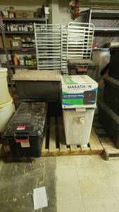 lot 15480 image: Marathon Automated Paper Towel Dispenser, Storage Totes, and More