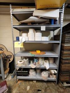 lot 15429 image: 6 Tier Metal Shelf - Contents Not Included