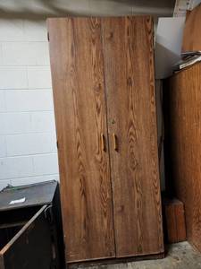 lot 15439 image: Particle Board Storage Cabinet