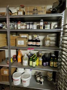 lot 15450 image: 5 Tier Metal Shelf -Contents Not Included