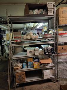 lot 15459 image: 5 Tier Metal Shelf - Contents Not Included
