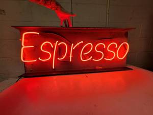 lot 27421 image: Red Espresso Neon Sign