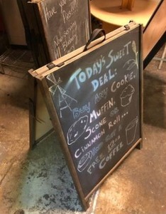 lot 10614 image: Lot of 5 A-Frame Signs