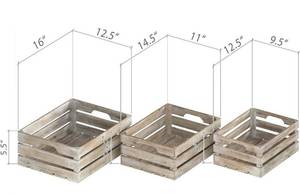 lot 4064 image: Barnyard Designs Rustic Wood Nesting Crates with Handles Decorative Farmhouse Wooden Storage Container Boxes, Set of 3, (Whitewashed)