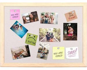 lot 4067 image: Solid Wood Frame Cork Board Bulletin Board 18x24 Inches, White Small Cork Board Wall Hanging Decorative Linen Cloth can be Used for Home School Office
