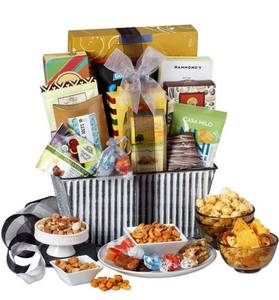 lot 4098 image: Broadway Basketeers Gourmet Food Gift Basket Snack Gifts for Women, Men, Families, College �� Delivery for Holidays, Appreciation, Thank You, Congratulations, Corporate, Get Well Soon Care Package