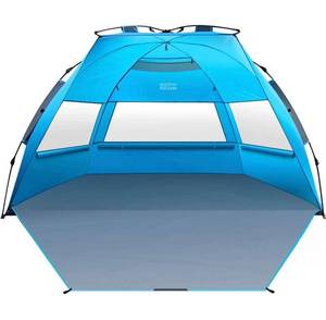 lot 4108 image: Easthills Outdoors Instant Shader Dark Shelter Pop Up Beach Tent Sun Shelter with UPF 50 UV Protection for Kids & Family-Pacific Blue
