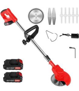 lot 4109 image: Brushcutter Accessory Kit - Multipurpose Brush Cutter Weed Eater Cordless, Hedge Trimmer, 3 Types Blades, Electric Cordless Weed Wacker 24V