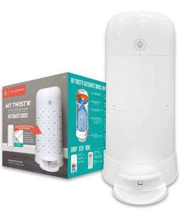 lot 4114 image: Prince Lionheart Diaper Disposal System MY TWIST��R Diaper Pail with Refill Bags, Outsmart Odors, Drop Step Done, Baby Registry Newborn Essentials