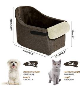 lot 4122 image: HIFUAR Pet Car Booster Seat Small Dogs Armrest Booster Seat for Car,Middle Console Dog Car Seat Center Console Doggie Seat