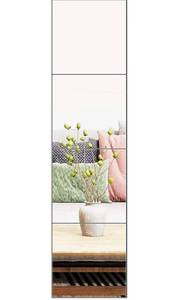 lot 4135 image: Full Length Mirror Tiles - 14 Inch x 4Pcs Frameless Wall Mirror Set Make Up Mirror for Vanity Bedroom, Living Room