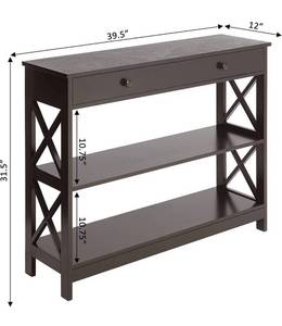 lot 4149 image: Convenience Concepts Oxford 1 Drawer Console Table, Espresso