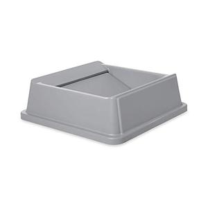 lot 31497 image: Rubbermaid Commercial Products Untouchable Container Lid, Square Swing-Top 3958 and 3959, Gray