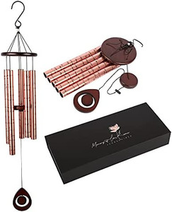 lot 31516 image: JUNGSCHIMES Premium Memorial Wind Chimes for Loss of a Loved One, Rose Gold and Silver  (36 D)