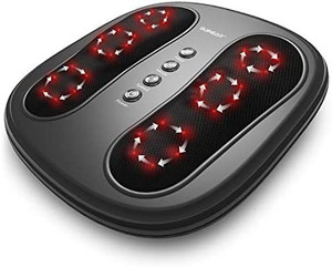 lot 31518 image: QUINEAR Foot Massager with Heat, Infrared Heated Shiatsu Foot Massage Machine- Electric Kneading Feet Massager